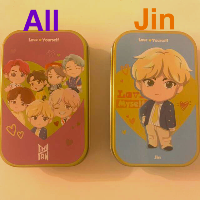 防弾少年団(BTS)(ボウダンショウネンダン)のTiny Tan　タイニータン　キャンディ缶　All JIN　ジン　 エンタメ/ホビーのタレントグッズ(アイドルグッズ)の商品写真