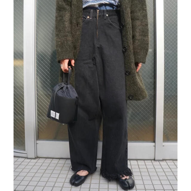 1LDK SELECT(ワンエルディーケーセレクト)の77circa circa make fringe denim pants レディースのパンツ(デニム/ジーンズ)の商品写真