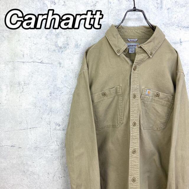 carhartt(カーハート)の希少 90s カーハート ワークシャツ タグロゴ メンズのトップス(シャツ)の商品写真