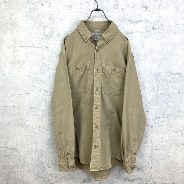 carhartt(カーハート)の希少 90s カーハート ワークシャツ タグロゴ メンズのトップス(シャツ)の商品写真