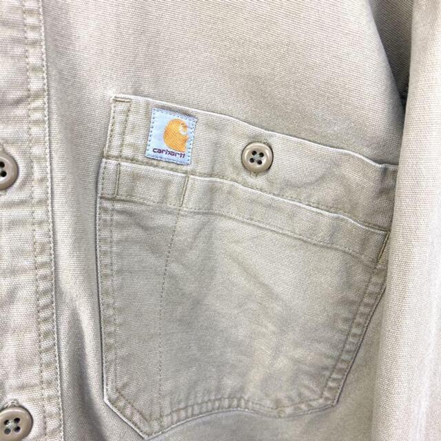 carhartt(カーハート)の希少 90s カーハート ワークシャツ タグロゴ メンズのトップス(シャツ)の商品写真