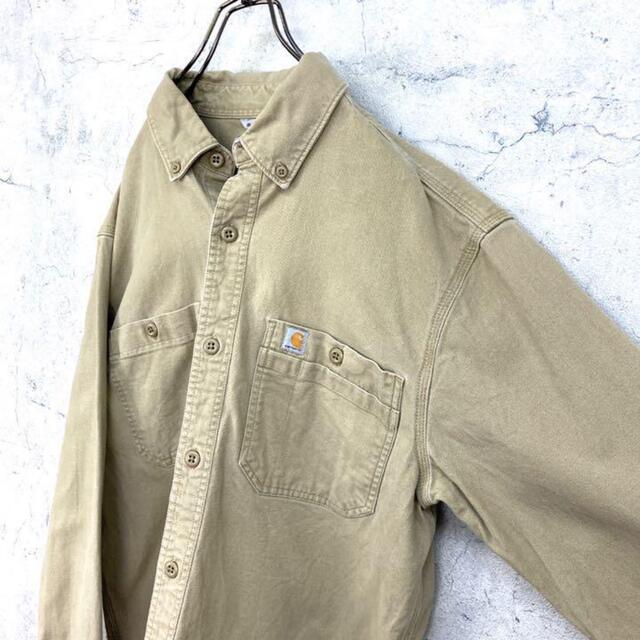 carhartt(カーハート)の希少 90s カーハート ワークシャツ タグロゴ メンズのトップス(シャツ)の商品写真