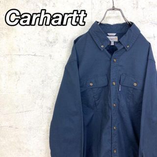 カーハート(carhartt)の希少 90s カーハート ワークシャツ タグロゴ(シャツ)