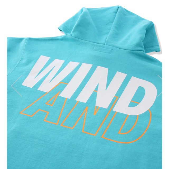 WIND AND SEA HOODIE / S.BLUE-WHITE  Lサイズ