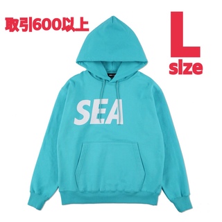 WIND AND SEA HOODIE / S.BLUE-WHITE Lサイズ