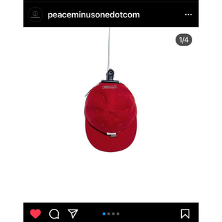 ピースマイナスワン(PEACEMINUSONE)のPMO BALL CAP #1 RED(キャップ)