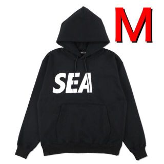 シー(SEA)のSEA HOODIE / BLACK-WHITE(パーカー)