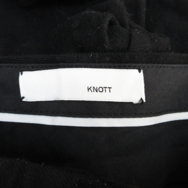 KNOT(ノット)のノット トゥモローランド テーパードパンツ ロング丈 ライン 0 黒 /FF14 レディースのパンツ(その他)の商品写真