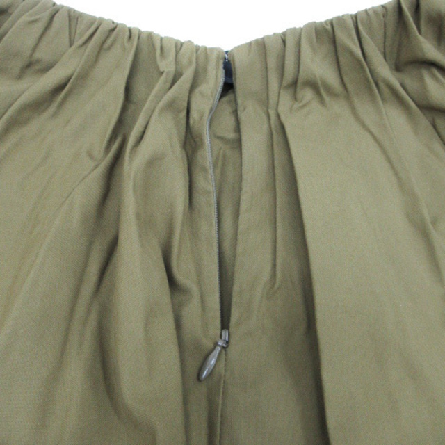 MACPHEE(マカフィー)のマカフィー トゥモローランド フレアスカート ひざ丈 34 カーキ /FF43 レディースのスカート(ひざ丈スカート)の商品写真