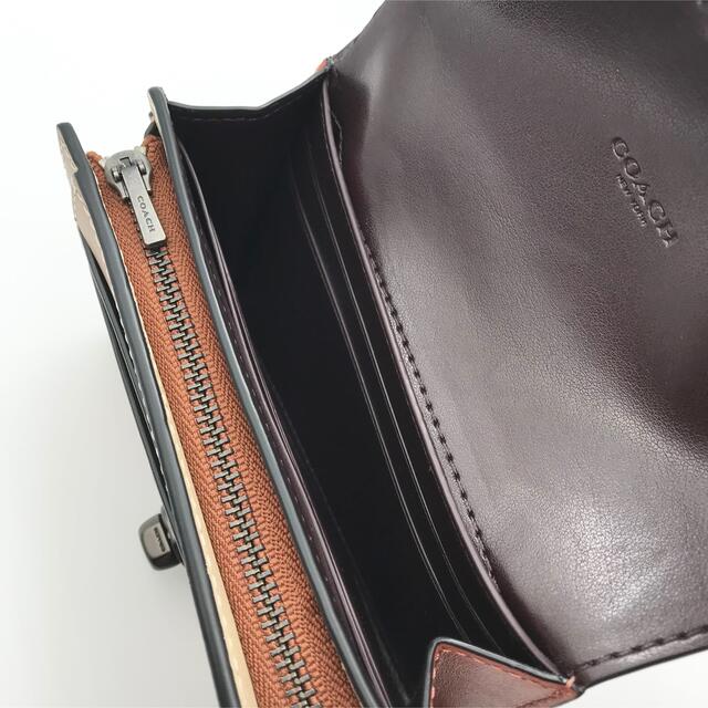 COACH 財布 大人気! ハットン ウォレット カラーブロック ブラック 新品 5