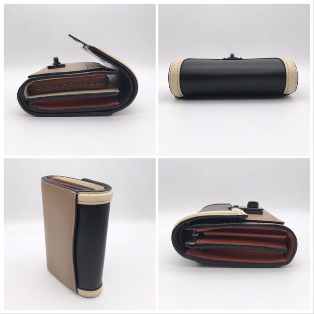 COACH 財布 大人気! ハットン ウォレット カラーブロック ブラック 新品 6
