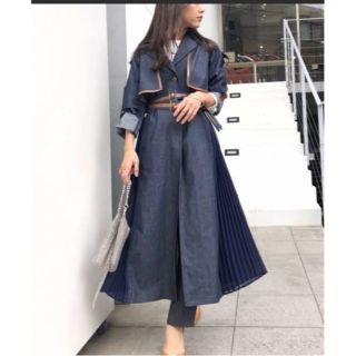 アメリヴィンテージ(Ameri VINTAGE)のameri ROLL-UP SLEEVE PLEATS TRENCH COAT(トレンチコート)