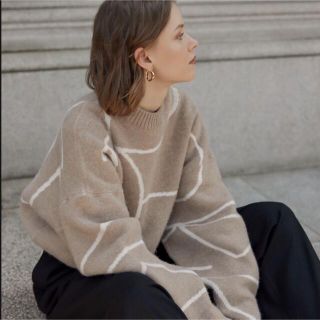 アリシアスタン(ALEXIA STAM)のLIB JOIE 2way jaquard knit pull over(ニット/セーター)