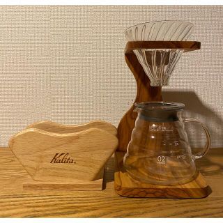 ハリオ(HARIO)のHARIO V60 ハリオ オリーブウッドスタンドセット(コーヒーメーカー)