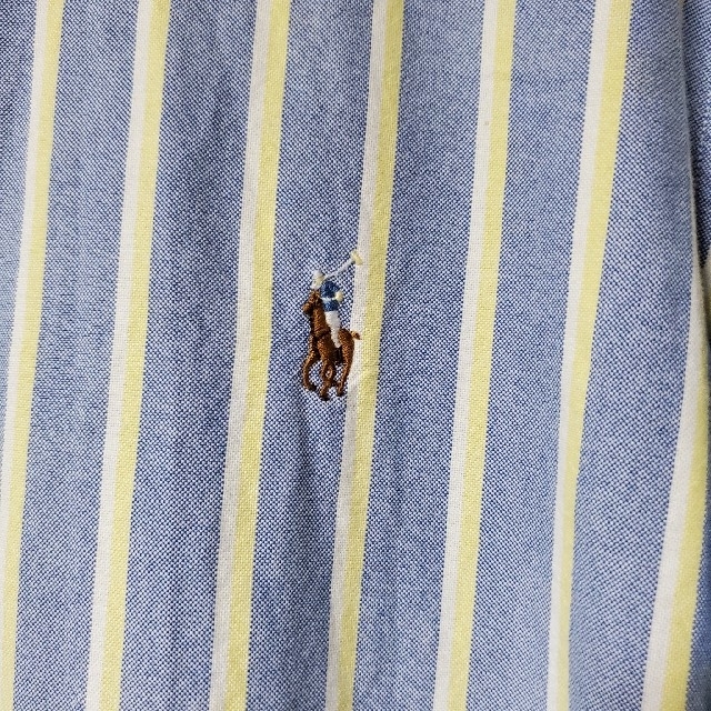 Ralph Lauren(ラルフローレン)のRalph Lauren ラルフローレン ストライプシャツ ブルー イエロー L メンズのトップス(シャツ)の商品写真