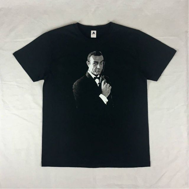 【ショーン コネリー】新品 プリント ブラック Tシャツ 映画 コーディネート