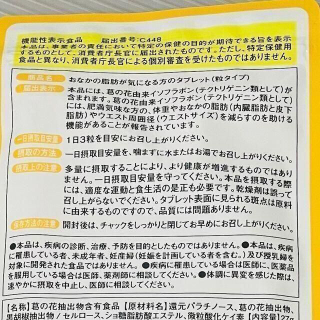 大正製薬(タイショウセイヤク)のおなかの脂肪が気になる方のタブレット　180日分(30日分×6袋)　大正製薬 コスメ/美容のダイエット(ダイエット食品)の商品写真