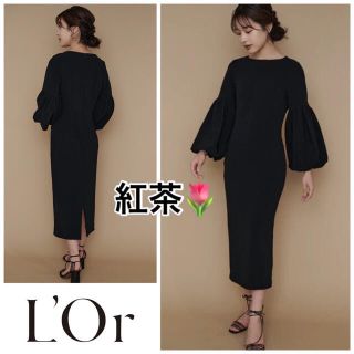 l'or  ballon sleeve dress