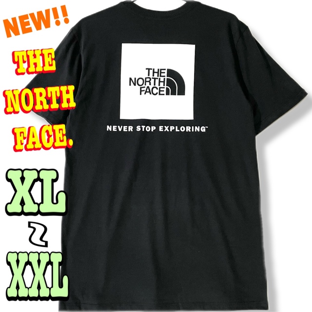 結構ビッグ ♪ ノースフェイス BOX Tシャツ 黒 白 XL ~ XXL