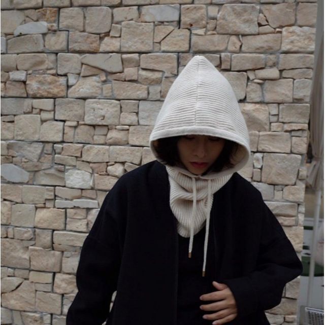 韓国デザイン♡トレンドの バラクラバ♪ ニット帽 スヌード マフラー 防寒 レディースの帽子(ニット帽/ビーニー)の商品写真