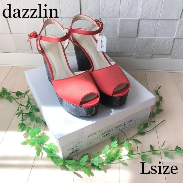 【タグ付き未使用】dazzlin ダズリン　レディース　サテンウッドサンダル　L