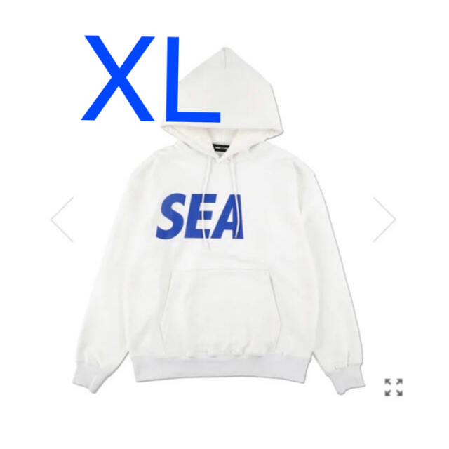 wind and sea HOODIE White-Blue サイズXL