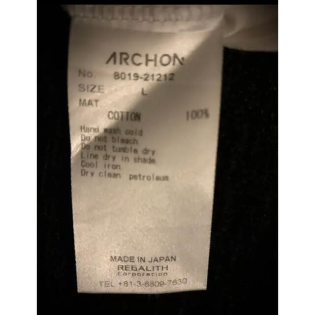 ARCHON アルコン 白無地 半袖Tシャツ デザイナーズ ストリート モード