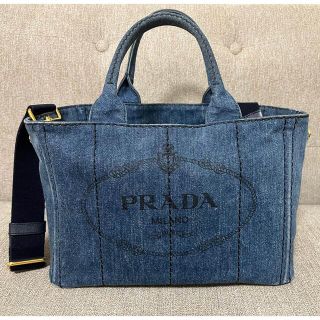 プラダ(PRADA)のプラダ　カナパ　トートバッグ　デニム(ハンドバッグ)