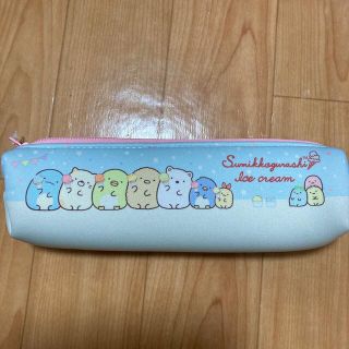 サンエックス(サンエックス)のすみっコぐらし/スリムペンポーチ/ブルー(ペンケース/筆箱)