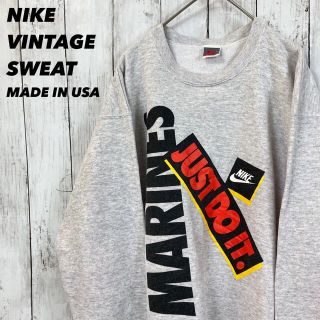 ナイキ(NIKE)の【超希少銀タグUSA製】NIKEナイキ　プリントスエットスウェットユニセックスM(スウェット)