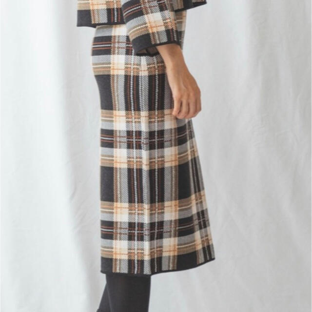 NARACAMICIE(ナラカミーチェ)の★NARA CAMICIE チェックニットスカート★ レディースのスカート(ロングスカート)の商品写真