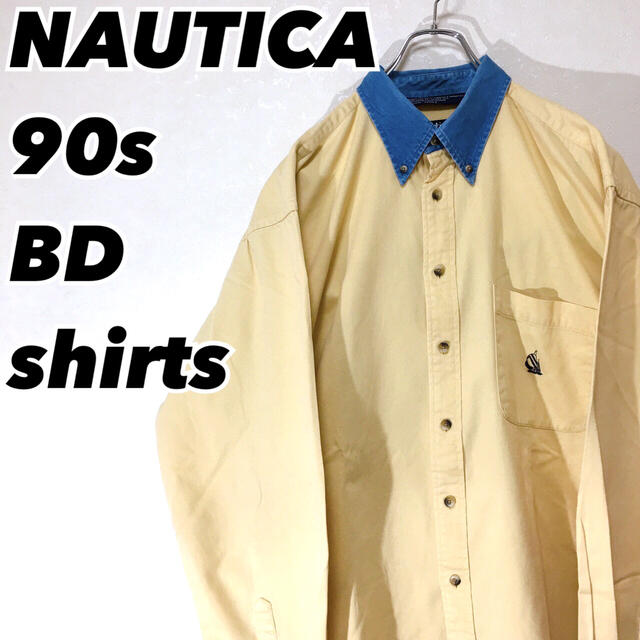 NAUTICA - 90s ノーティカ メンズ デニムカラー 長袖 シャツ 黄 2XL ...