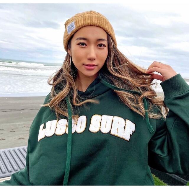 STUSSY - ストリート系☆LUSSO SURF 3Dロゴパーカー グリーン Mサイズ