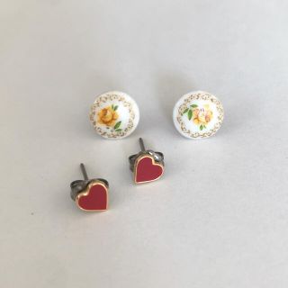 ビームス(BEAMS)の【美品】BEAMS ピアス 2点セット プチエポハート ピアス(ピアス)