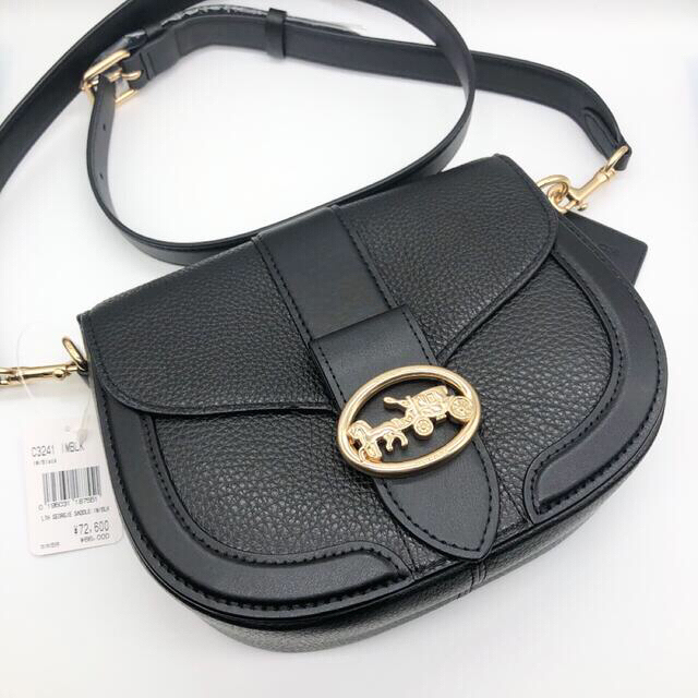 【COACH☆新品】完売品！大人気！ジョージー サドル バッグ！ブラック！レザー¥72600カラー