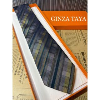 GINZA TAYA 銀座田屋  ネクタイ　メンズ　ビジネス　スーツ　ストライプ(ネクタイ)