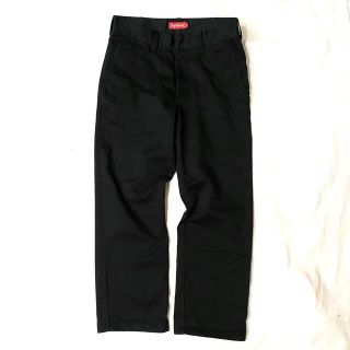 シュプリーム(Supreme)のSUPREME WORK PANTS 30inch 黒　BLACK(ワークパンツ/カーゴパンツ)