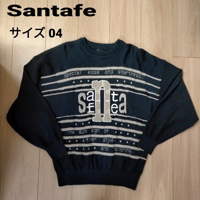 90s santafe 半袖 サマーニット セーター アート柄 デカロゴ 刺繍 90s santafe 半袖 サマーニット セーター アート柄 デカロゴ 刺繍