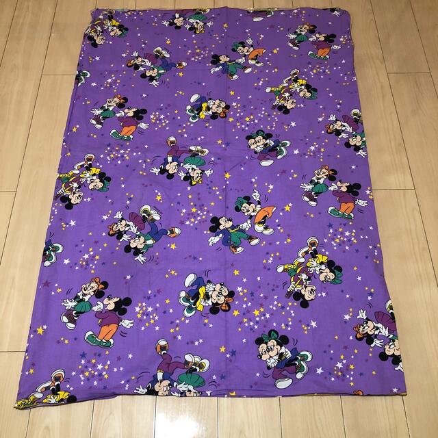 Disney(ディズニー)の🌜ビンテージ 布団カバー🌛ミキミニ　ダンス　紫　シーツ  ハンドメイドの素材/材料(生地/糸)の商品写真