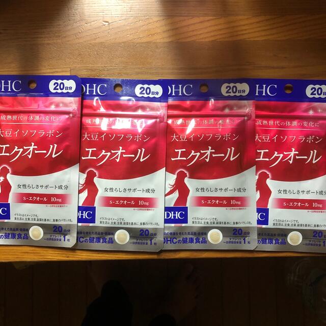 食品/飲料/酒【4個セット】DHC 大豆イソフラボン エクオール 20日分 20粒