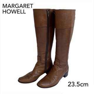 マーガレットハウエル(MARGARET HOWELL)のマーガレットハウエル レディース ロングブーツ ブラウン ベルト 23.5cm(ブーツ)