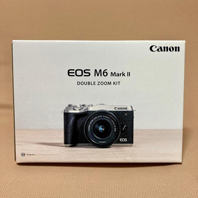 Canon(キヤノン)のEOS M6 Mark II ダブルズームキット EOSM6MK2SL-WZK スマホ/家電/カメラのカメラ(ミラーレス一眼)の商品写真