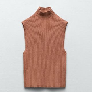 ザラ(ZARA)の【新品未使用】ZARA リブ編みニットトップス(ニット/セーター)