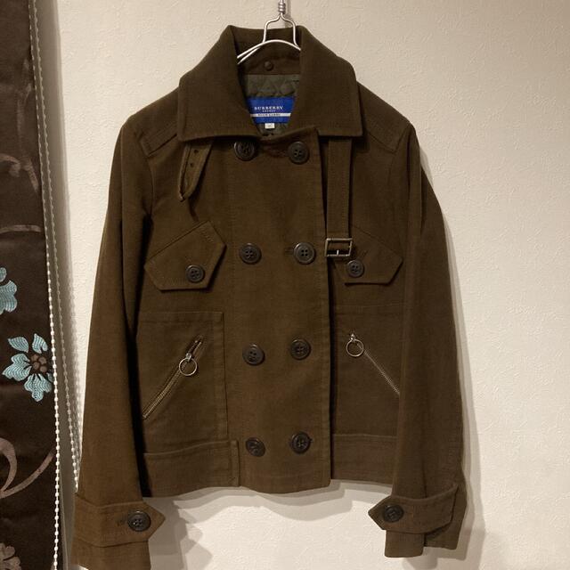 BURBERRY BLUE LABEL(バーバリーブルーレーベル)の【美品】BURBERRY blue label バーバリー　Pコート ピーコート レディースのジャケット/アウター(ピーコート)の商品写真