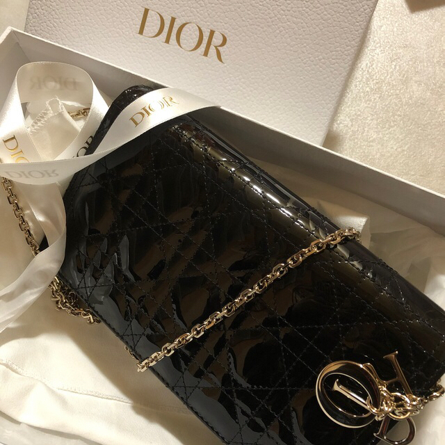 LADY DIOR ポーチ/Diorチェーンウォレット/Diorバック120cmイタリア製