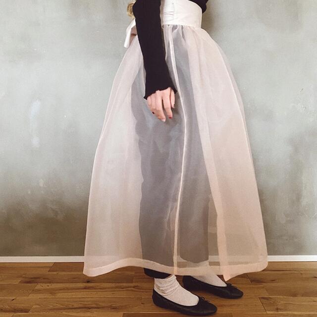 madder madder organza apron skirt ピンク 1