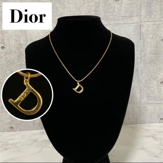 Dior ディオール ネックレス Dロゴ スネークチェーン ゴールド
