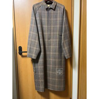 sunsea×鬼塚ネオ Caramel Check Coat-