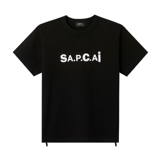 sacai x A.P.C. Tシャツ BLACK Mサイズ