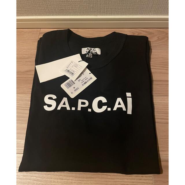 sacai x A.P.C. Tシャツ BLACK Mサイズ sacai x A.P.C. Tシャツ BLACK Mサイズ